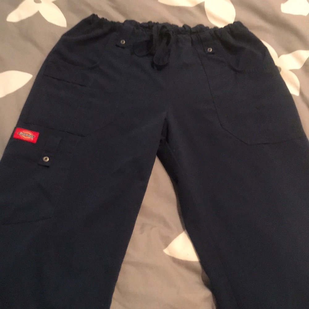 Navy blue Dickies scrub pants